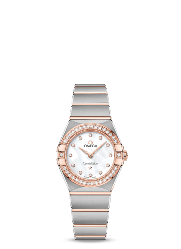 Omega Constellation Manhattan 25 Quartz Stainless Steel / Sedna Gold / MOP / Diamond
